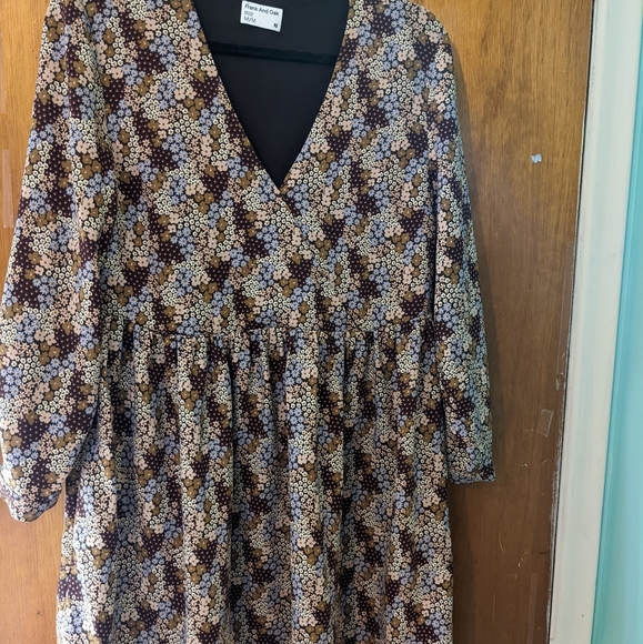 Frank and Oak Flowy Dress in Maroon - Picture 2 of 6